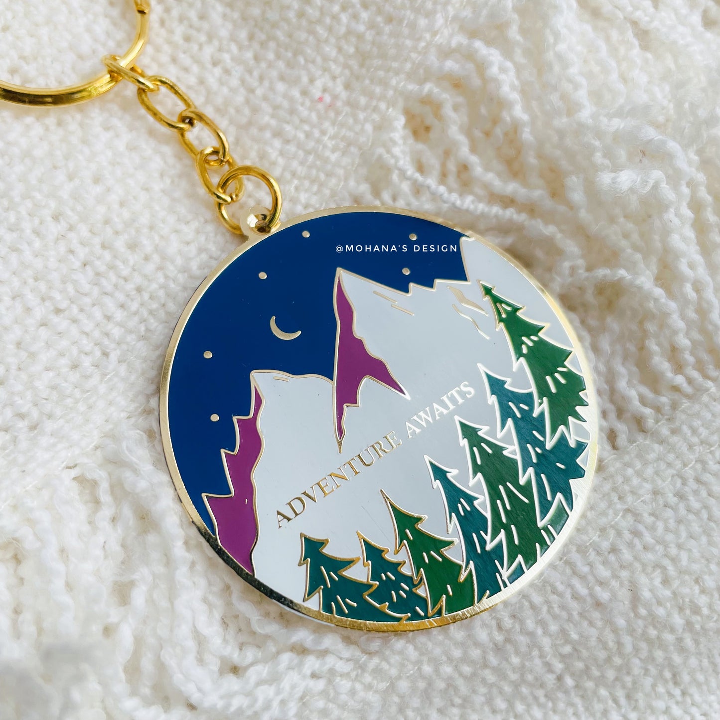 Adventure awaits ~ Enamel Keychain