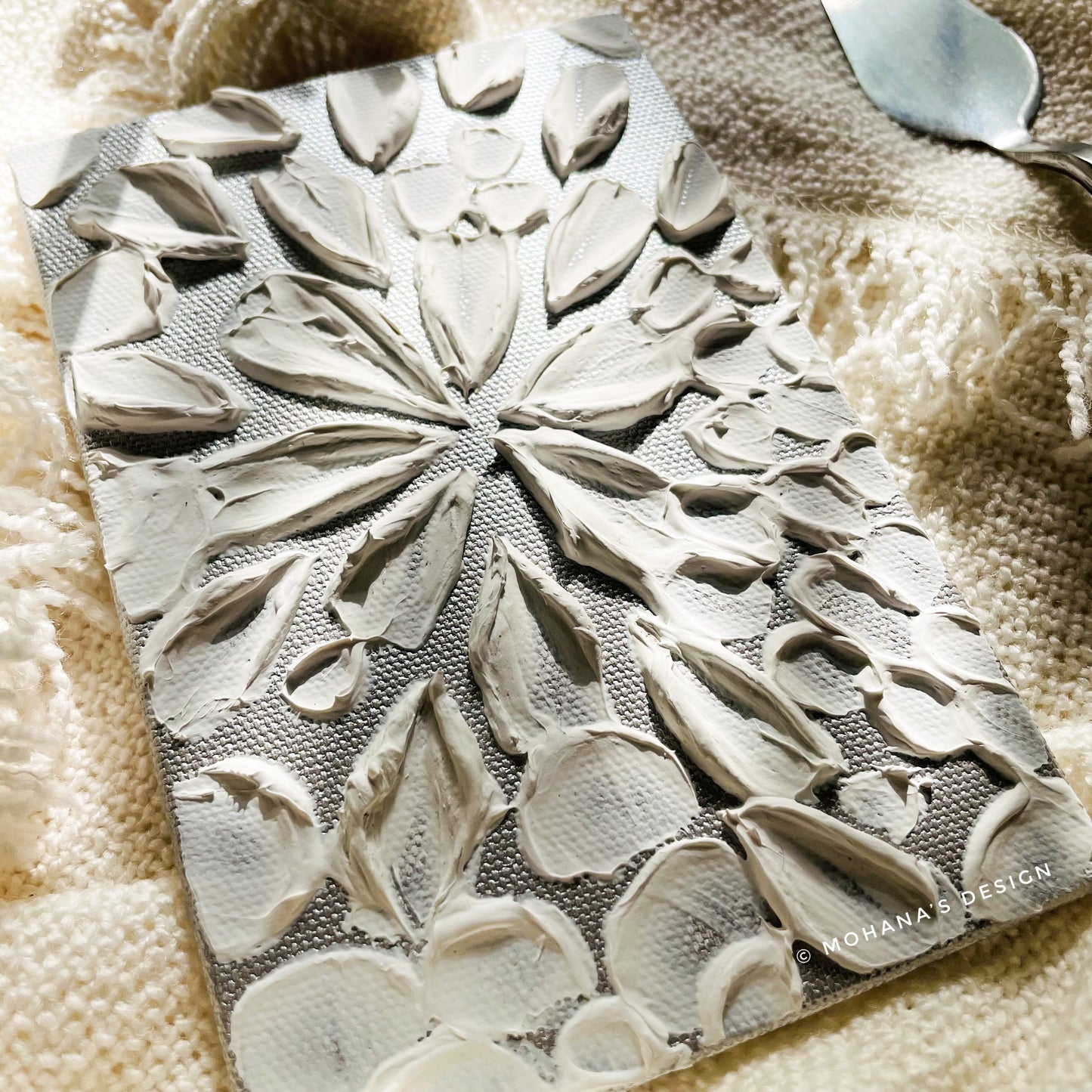 Snow ❄️ ~ Textured Art (4" x 6" inches)