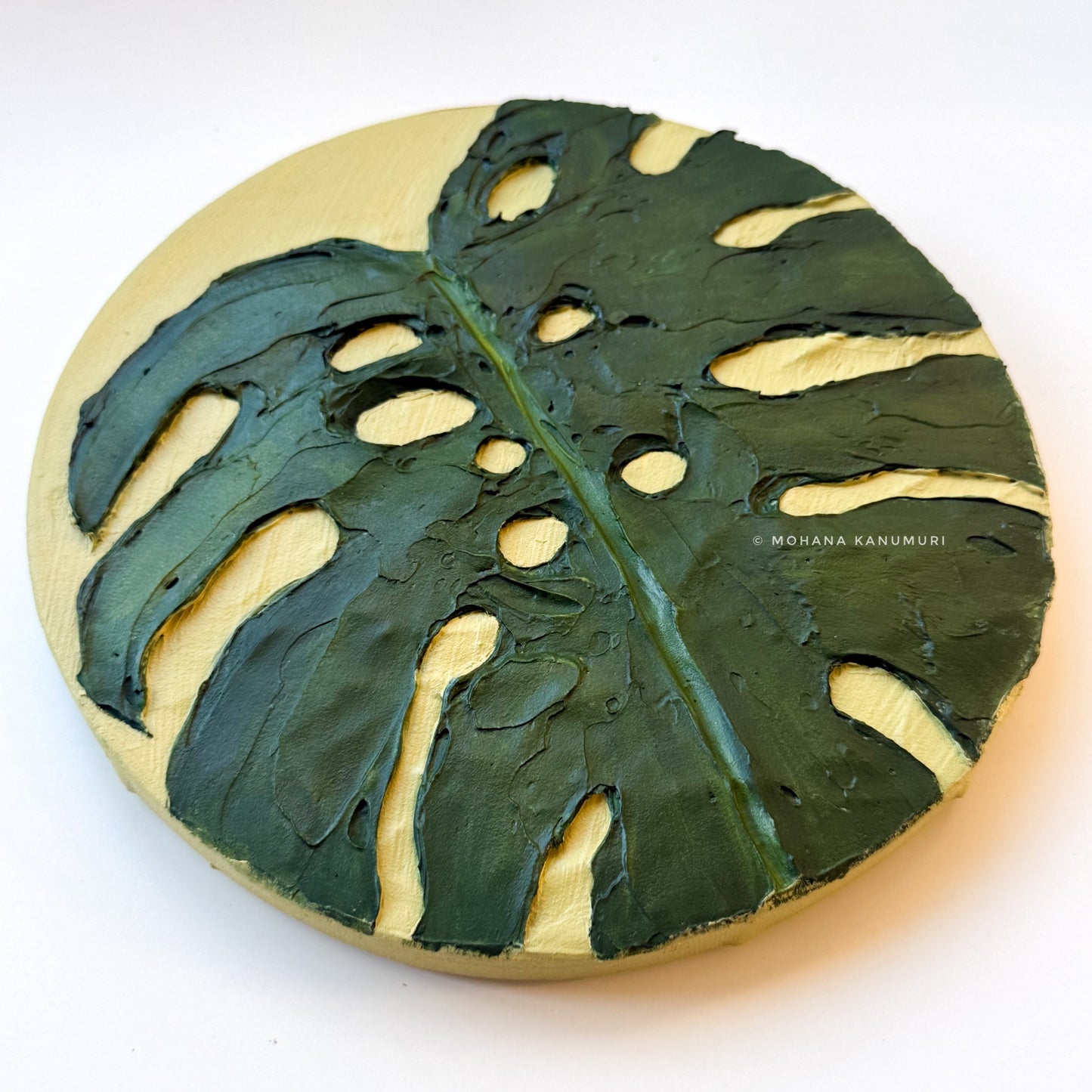 Monstera ~ Textured Art (8" inches)