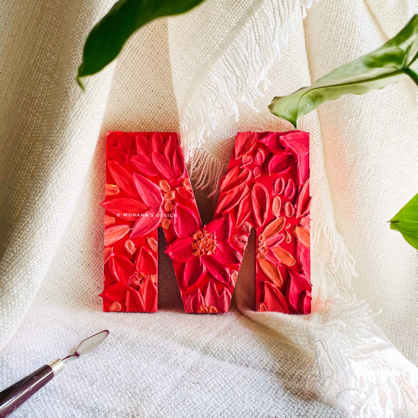 Textured Wooden Letter ~M