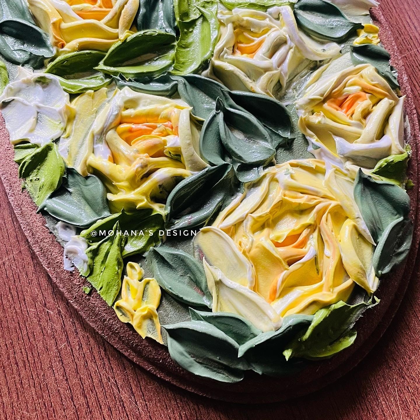 Vintage Roses ~ Textured Art (10 x 6 inches)