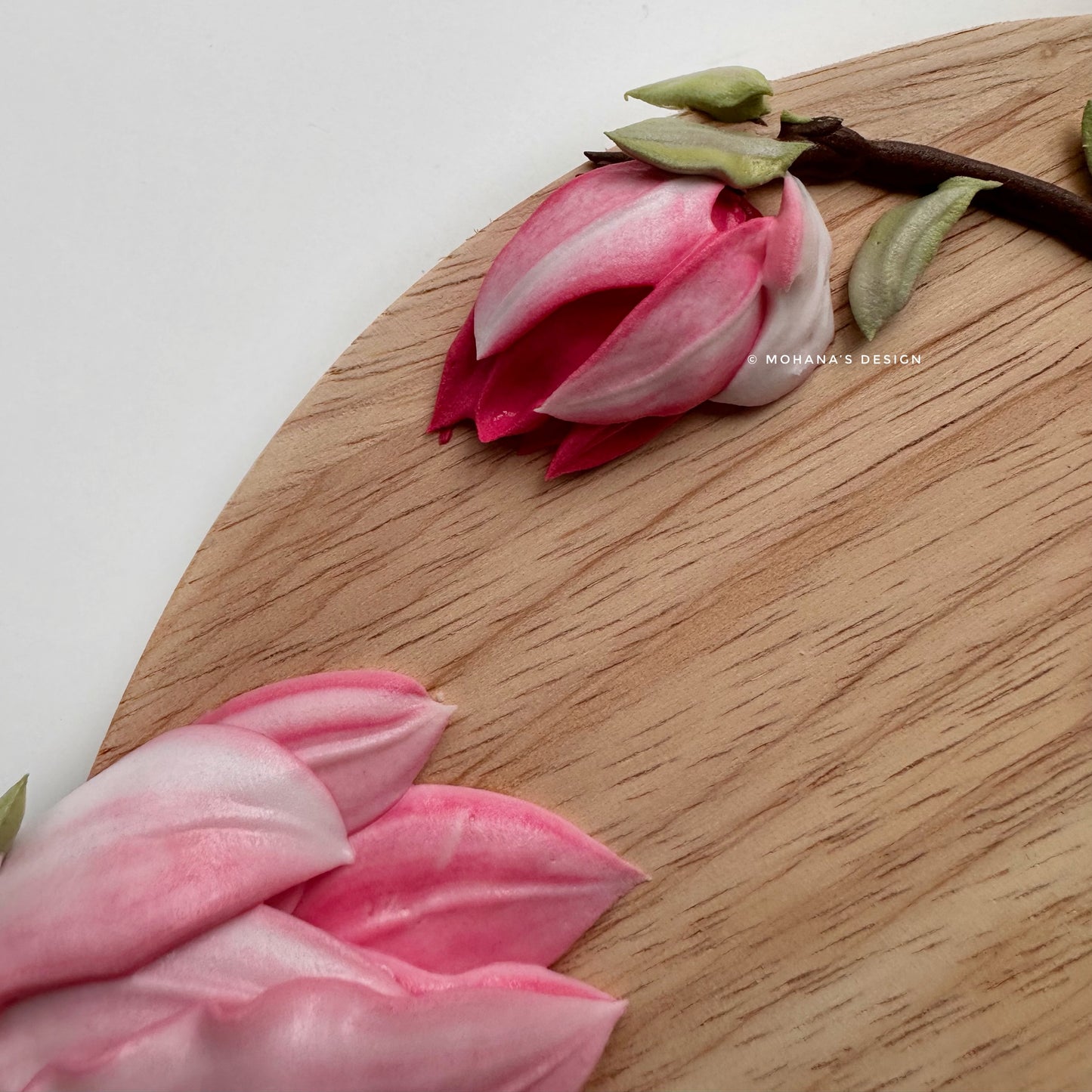 Magnolias ~ Textured Art (8" inches)