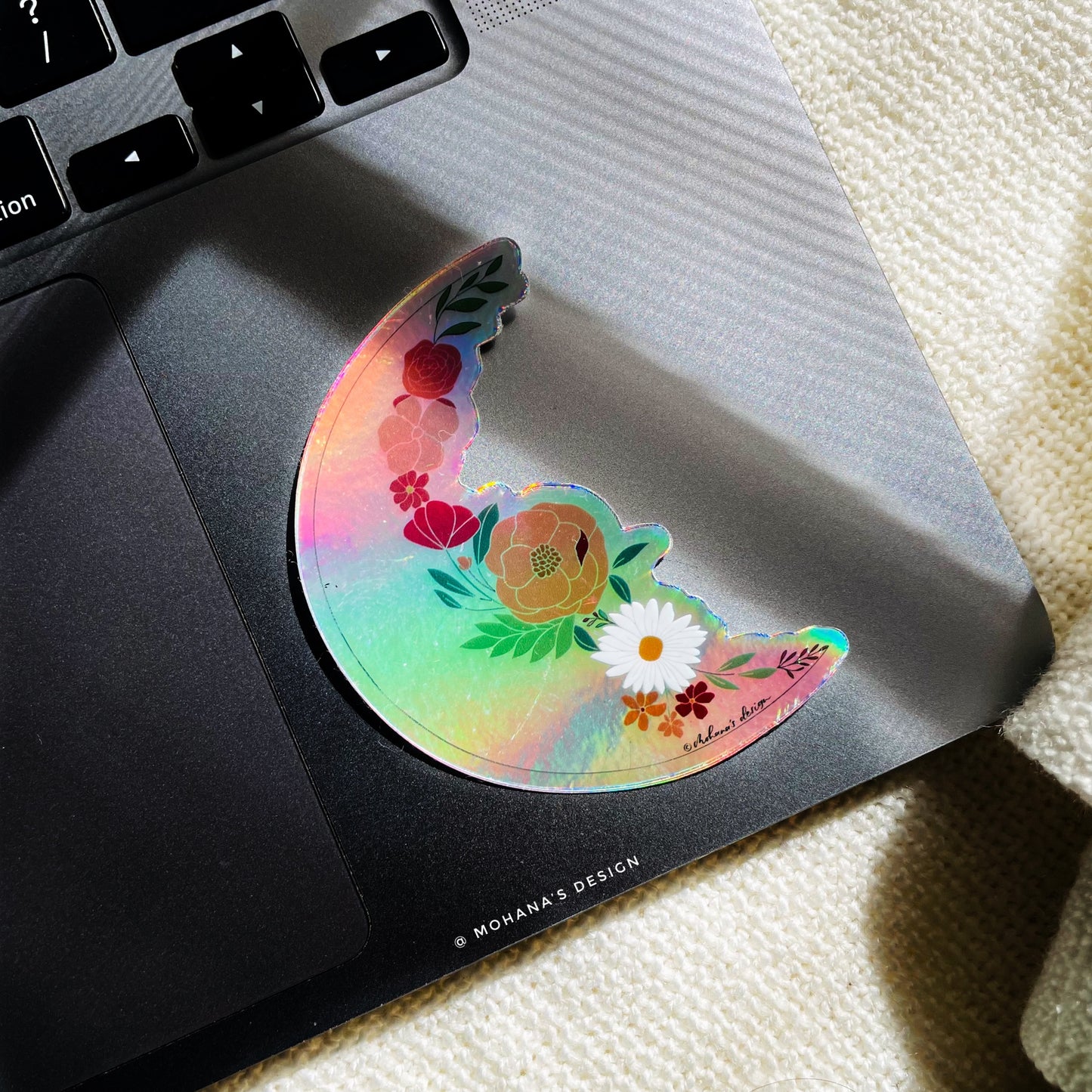 Floral Moon - Harry Potter Holographic Sticker
