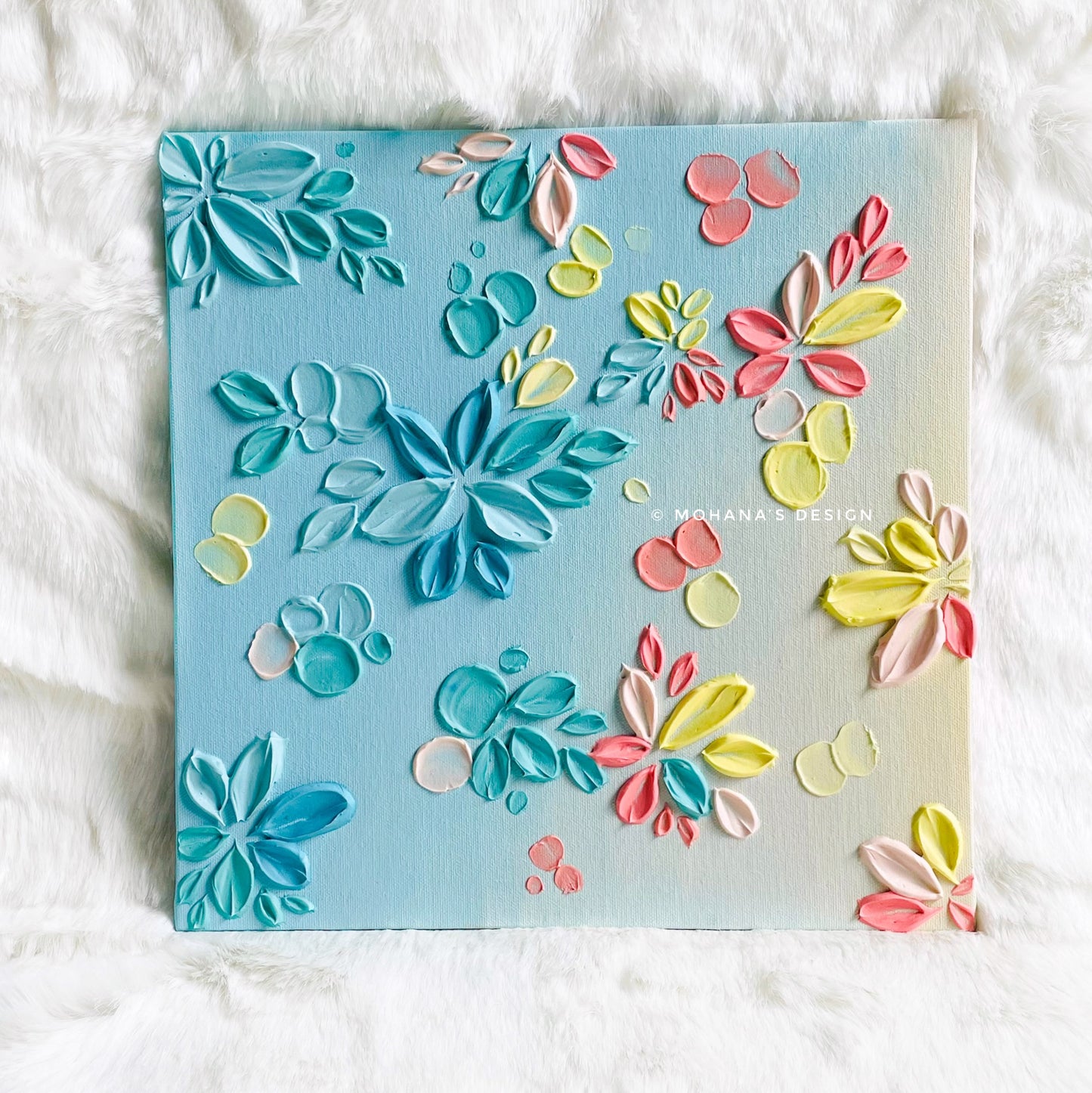 Fairytale I ~ Textured Art (12" x 12" inches)