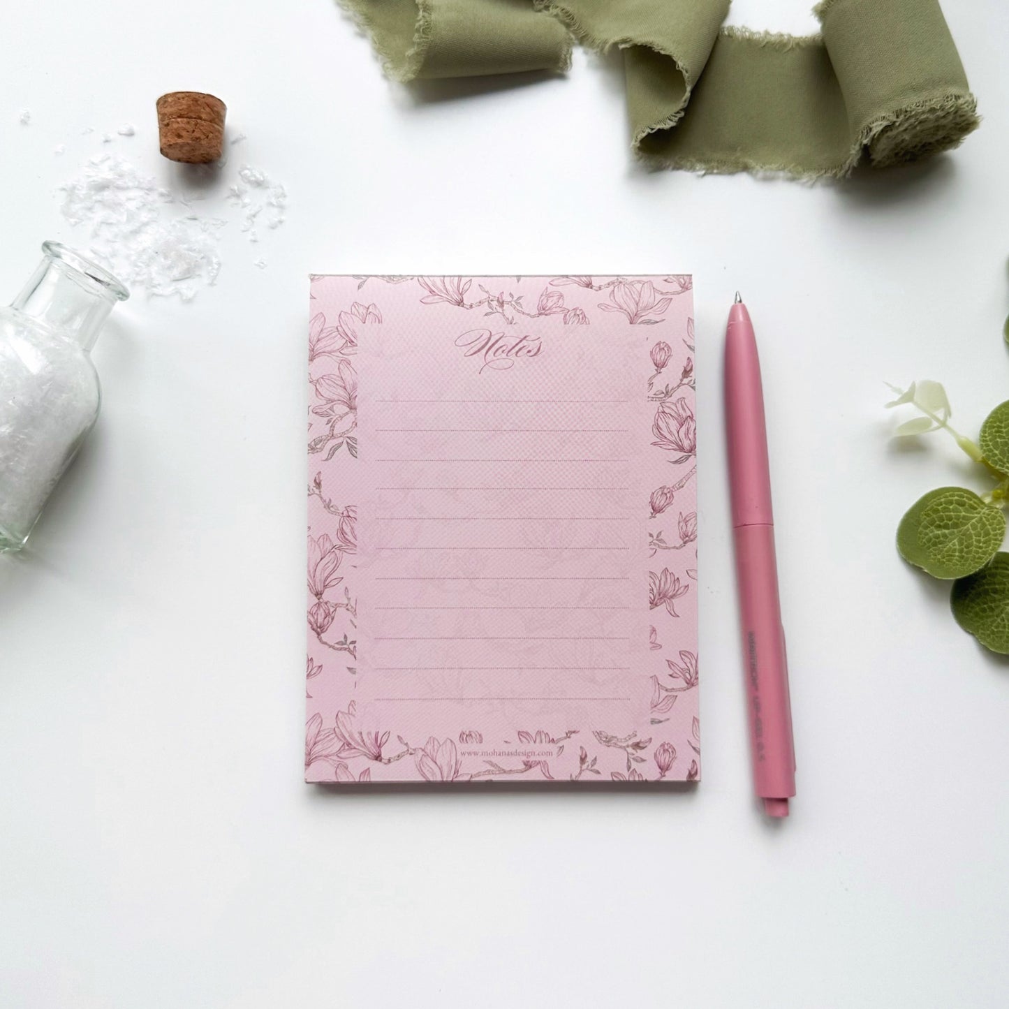 Whimsical Magnolia Notes ~ A6 size
