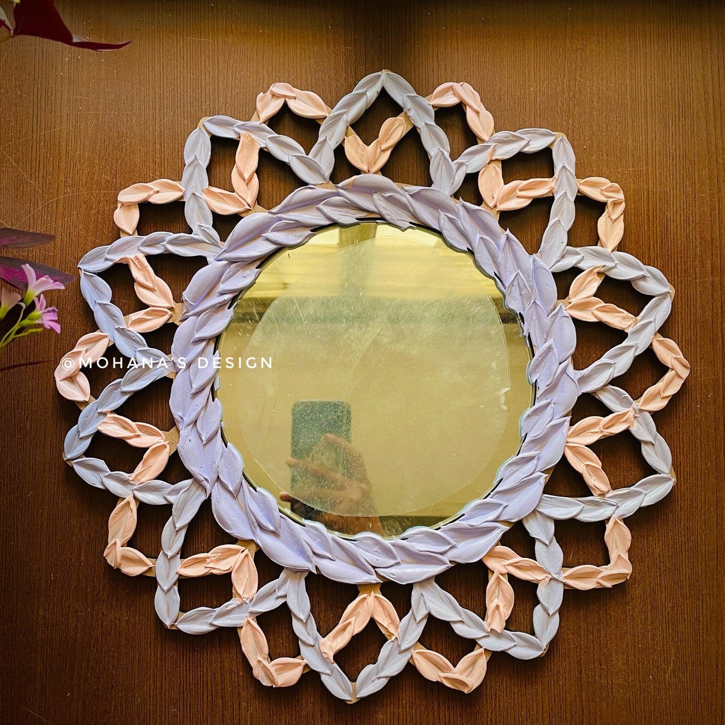 Sweet Escape ~ Texture Art Mirror (8" inches)