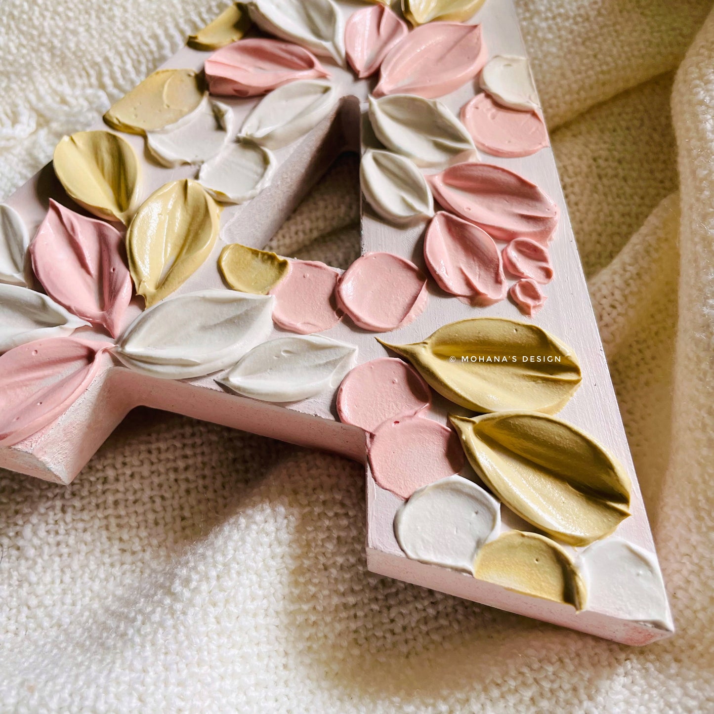 Textured Wooden Letter ~A