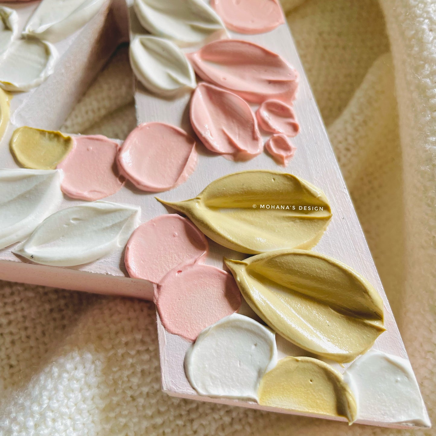 Textured Wooden Letter ~A