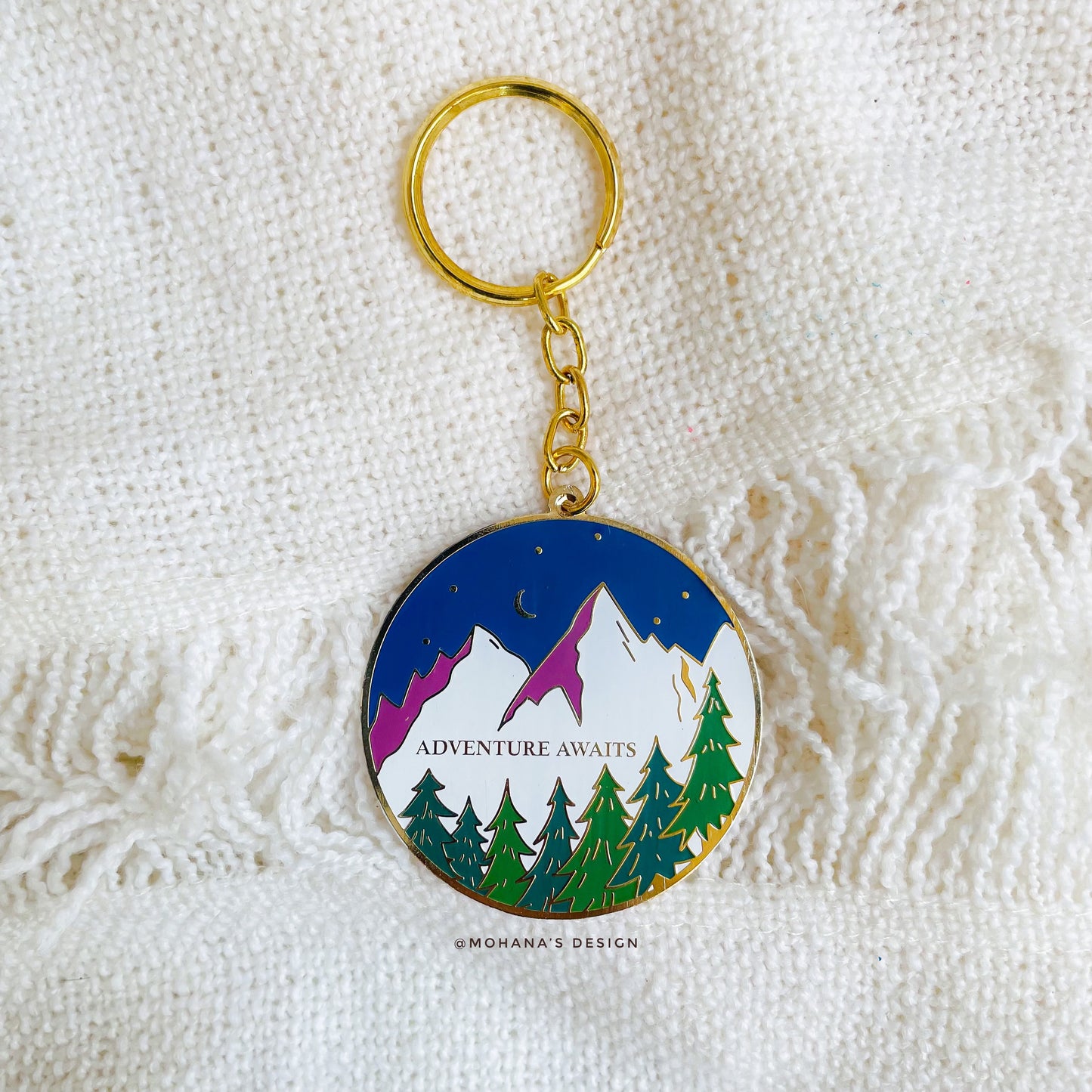 Adventure awaits ~ Enamel Keychain