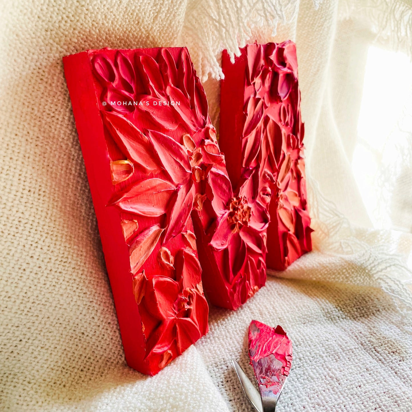 Textured Wooden Letter ~M
