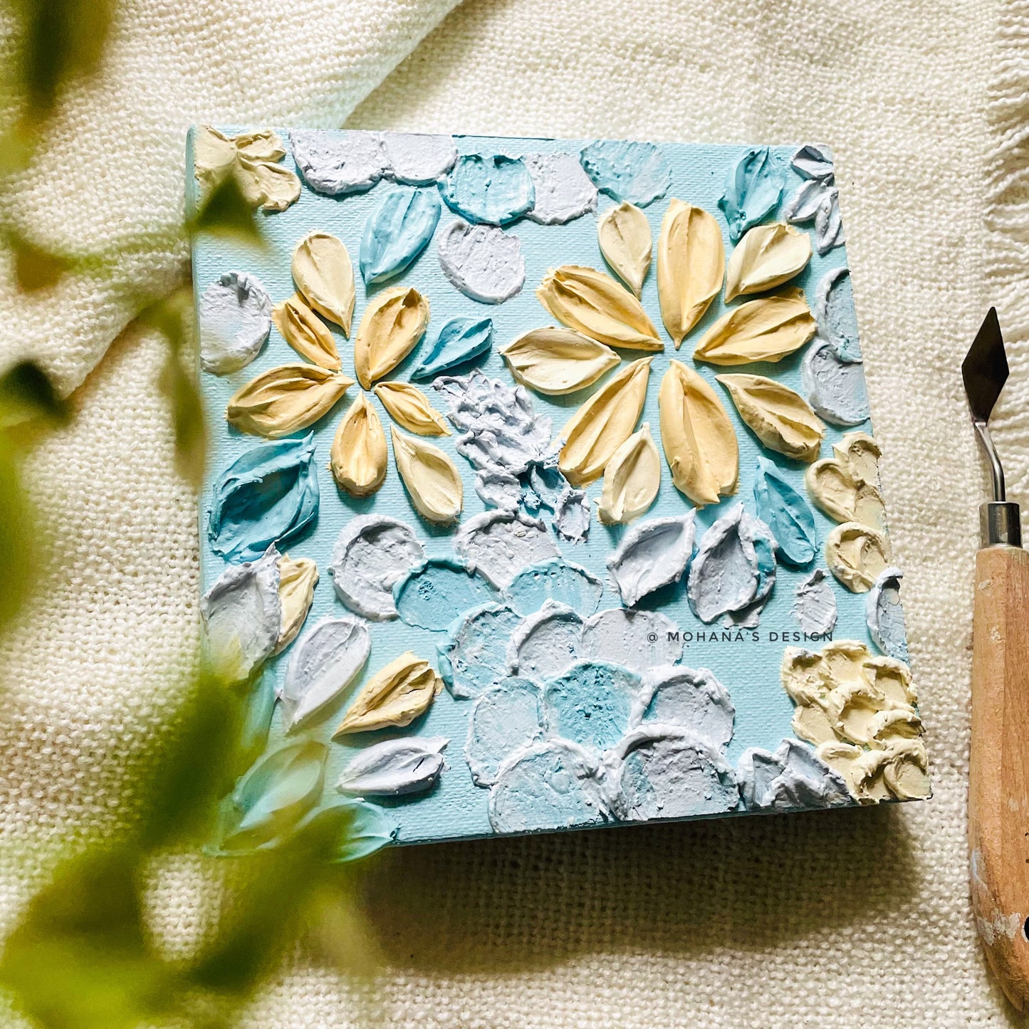 Heaven ~ Textured Art (6" x 6" inches)