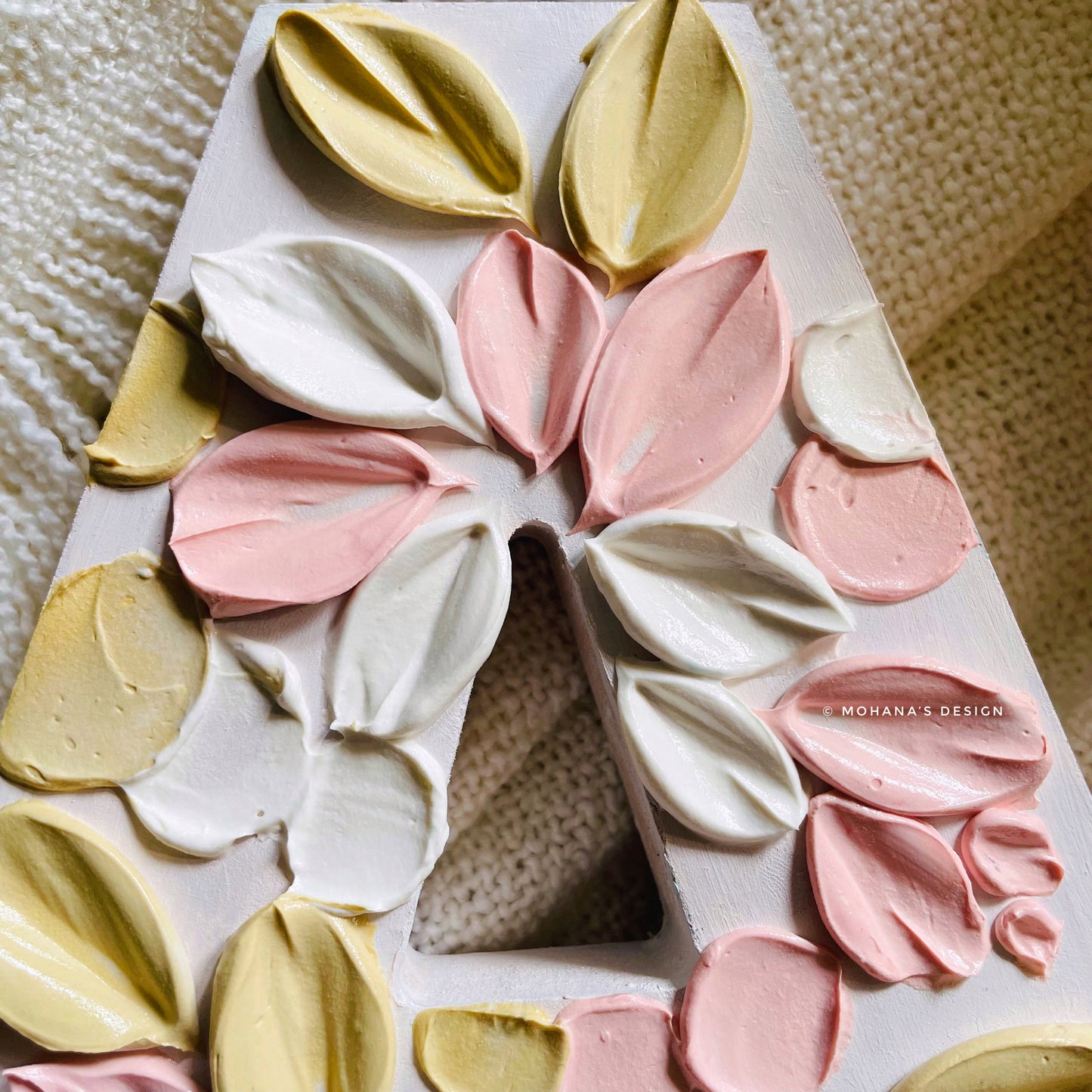 Textured Wooden Letter ~A