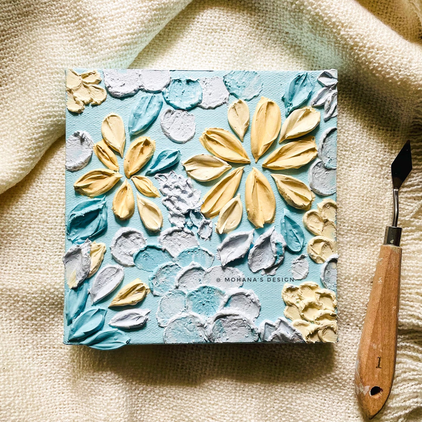 Heaven ~ Textured Art (6" x 6" inches)