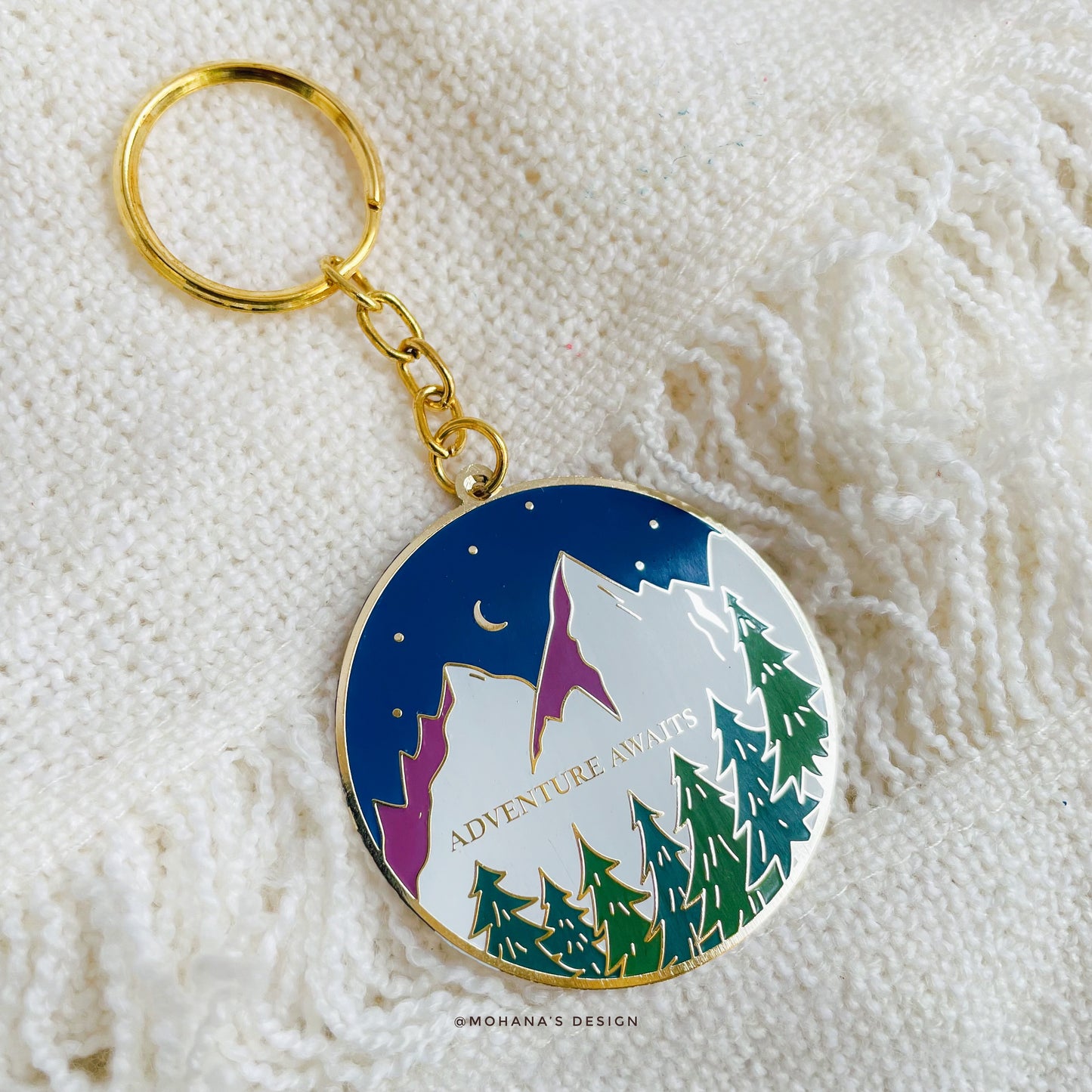 Adventure awaits ~ Enamel Keychain