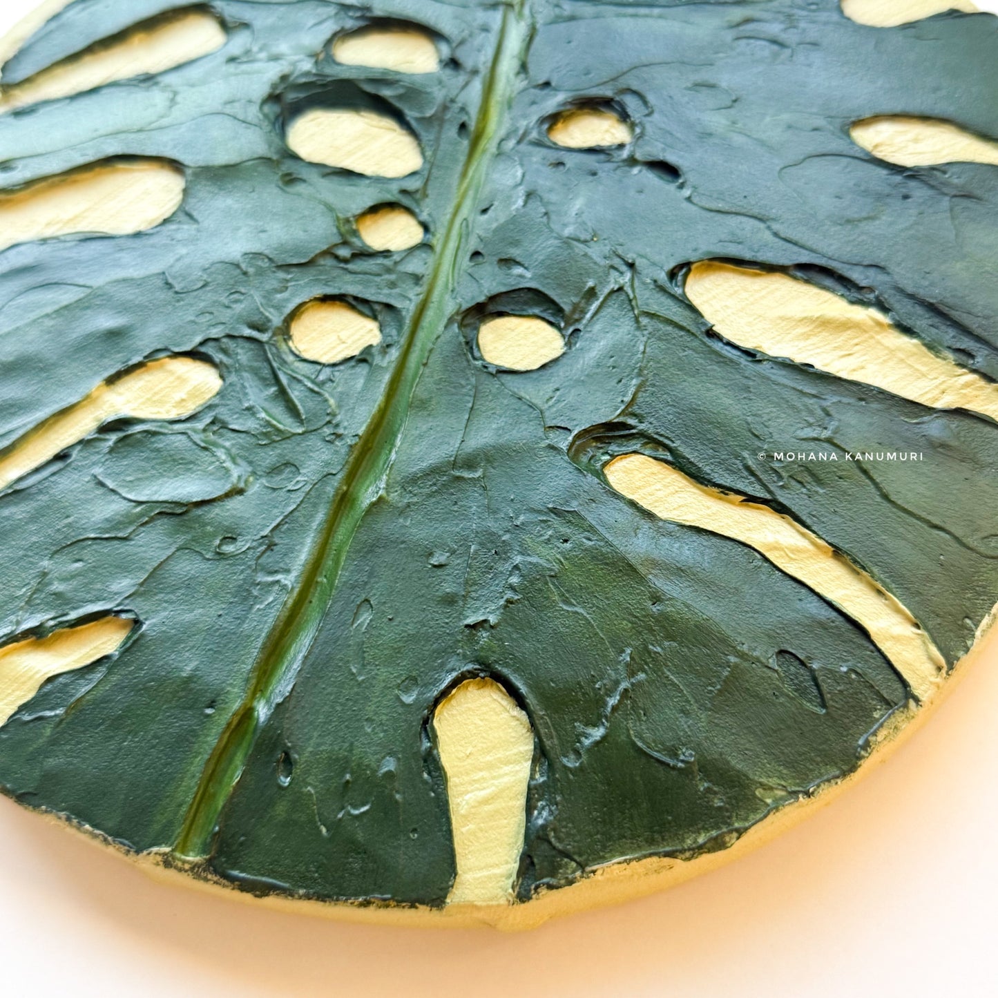 Monstera ~ Textured Art (8" inches)