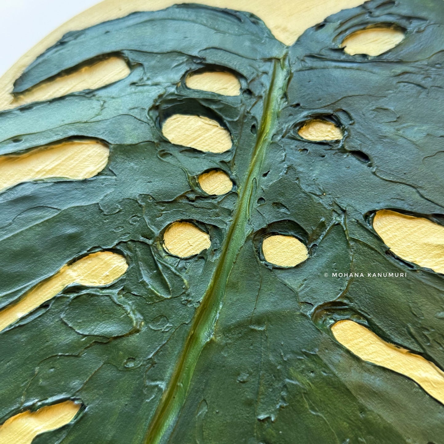 Monstera ~ Textured Art (8" inches)