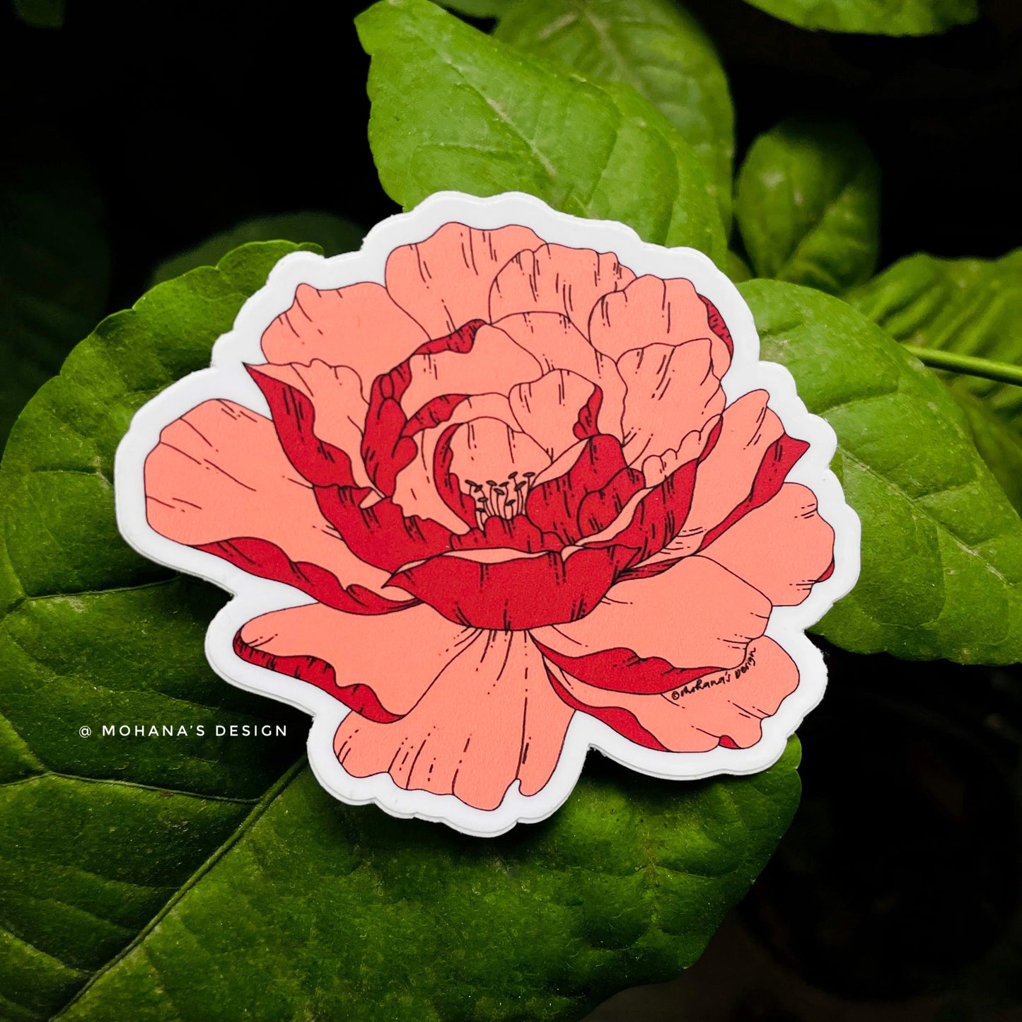 Flower line art - Matte Sticker