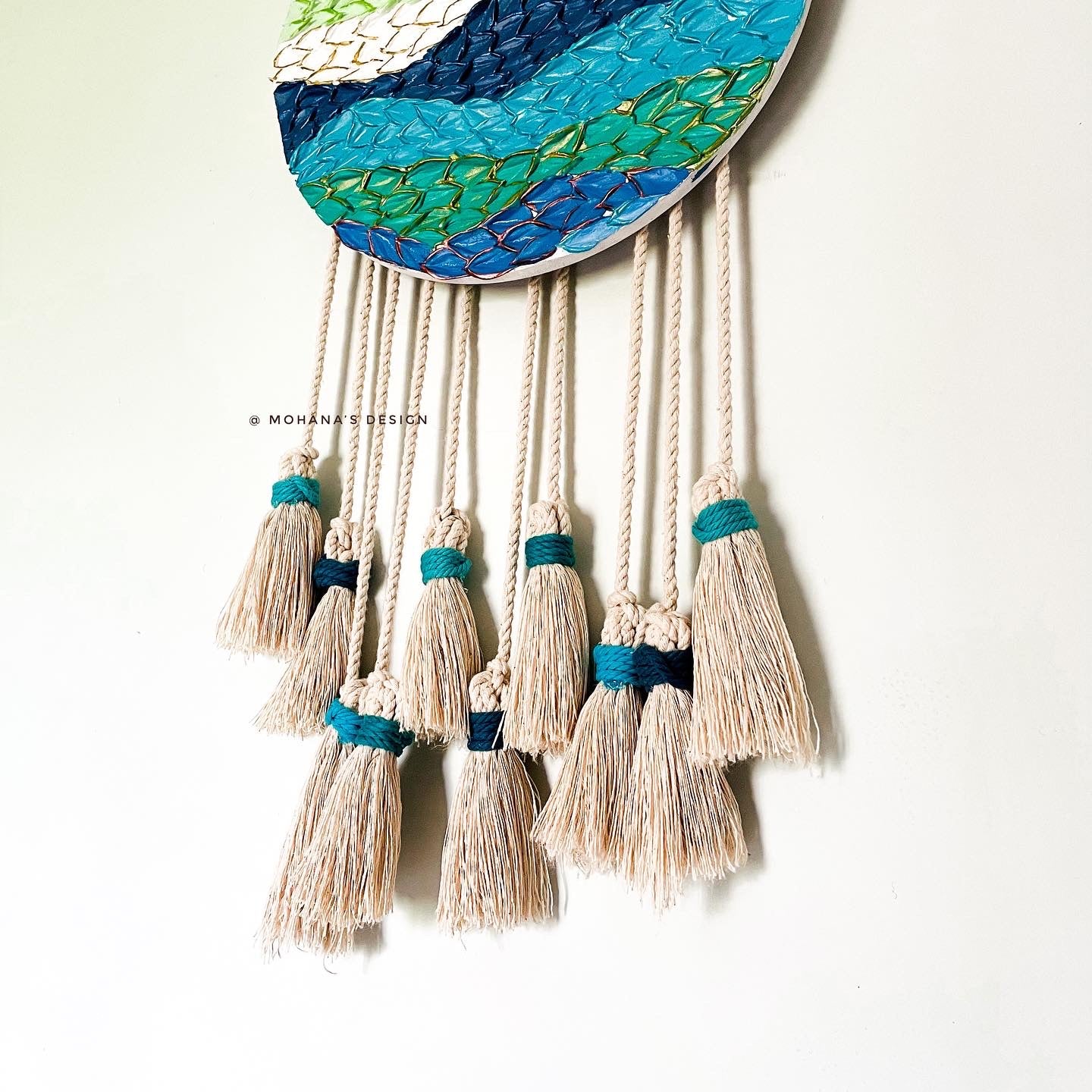 Waves of Lush ~ Textured art Macramé (12" x 24" inches)