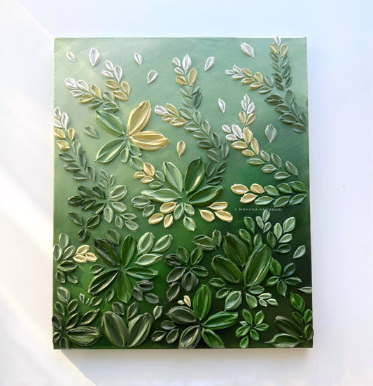 Vṛddhi - Textured Art on Canvas(16” x 20”)