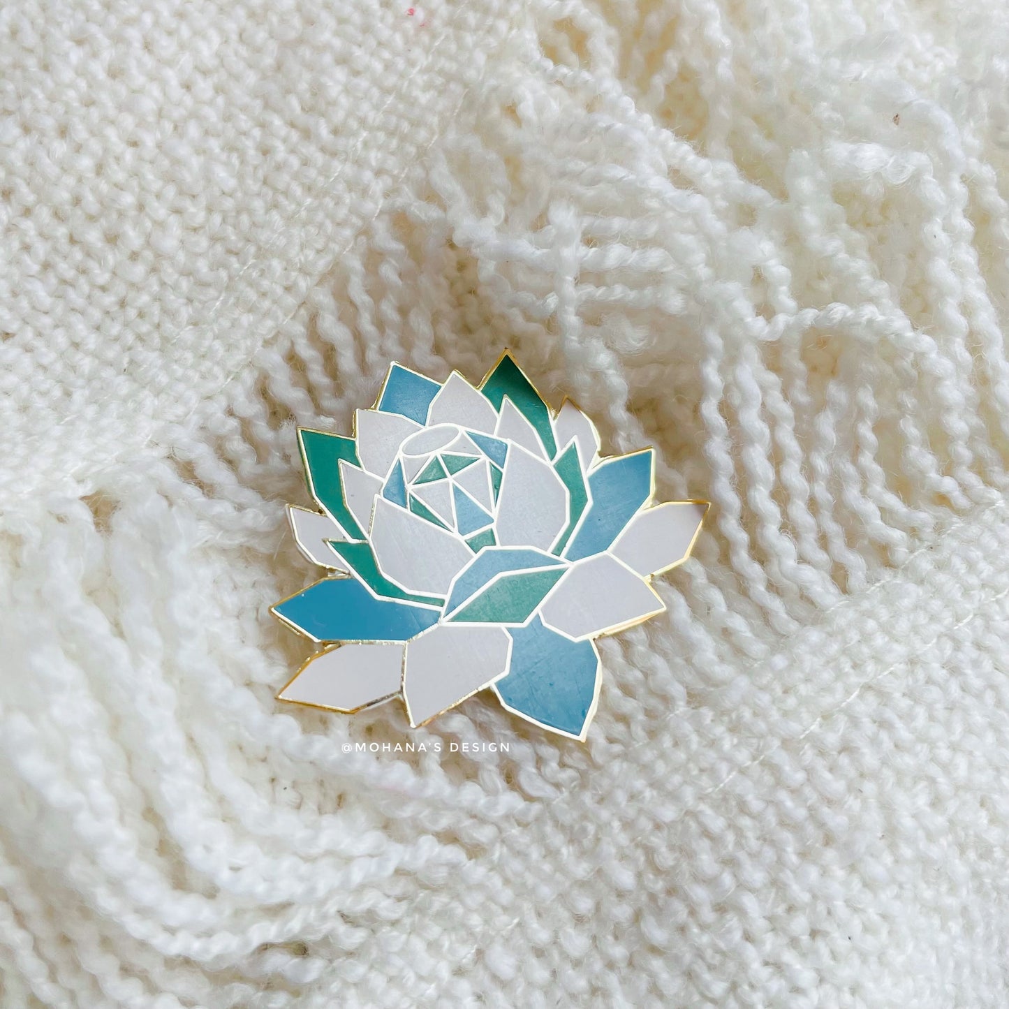 Geometrical Lotus ~ Enamel Pin