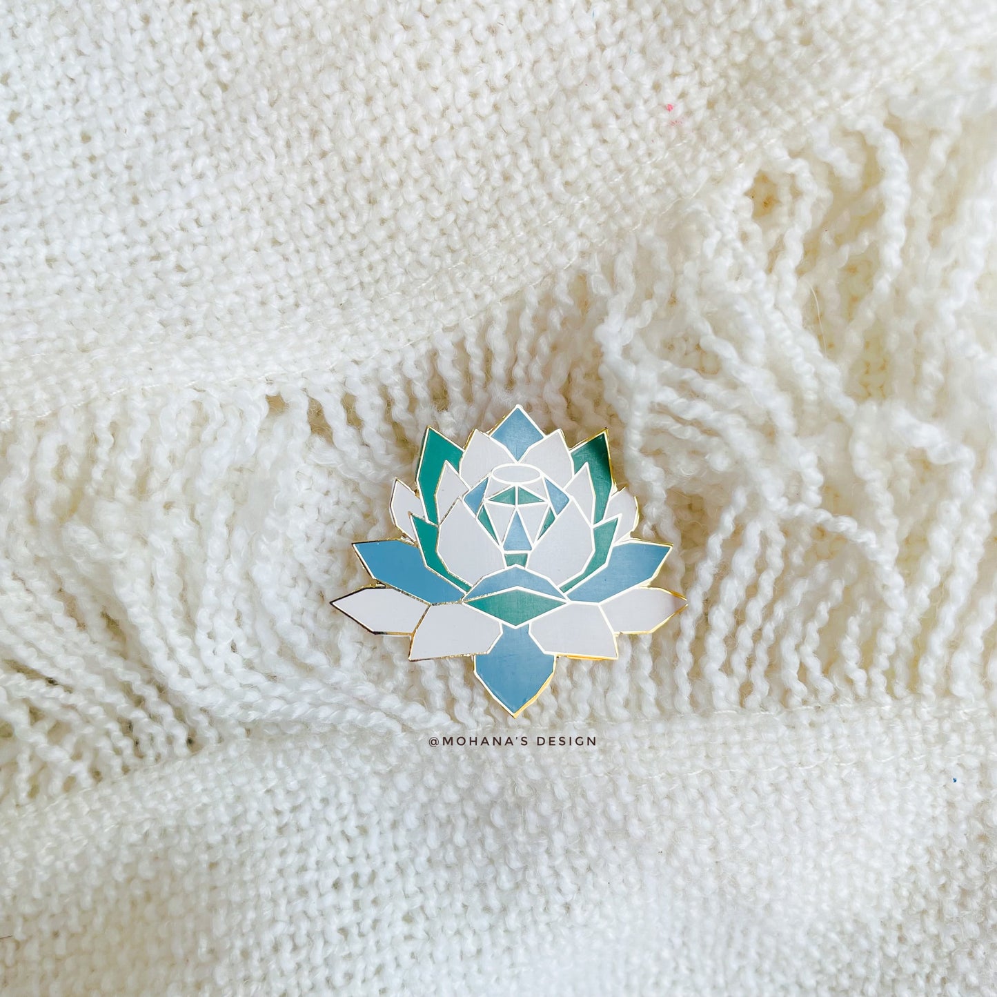 Geometrical Lotus ~ Enamel Pin