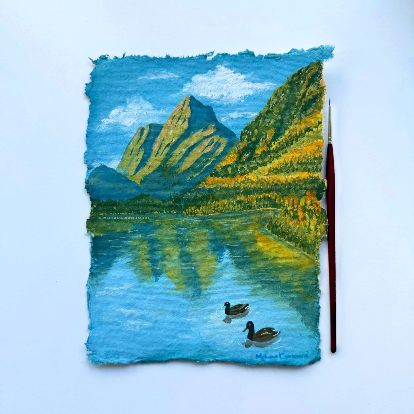 Silver Lake - Original Gouache Painting