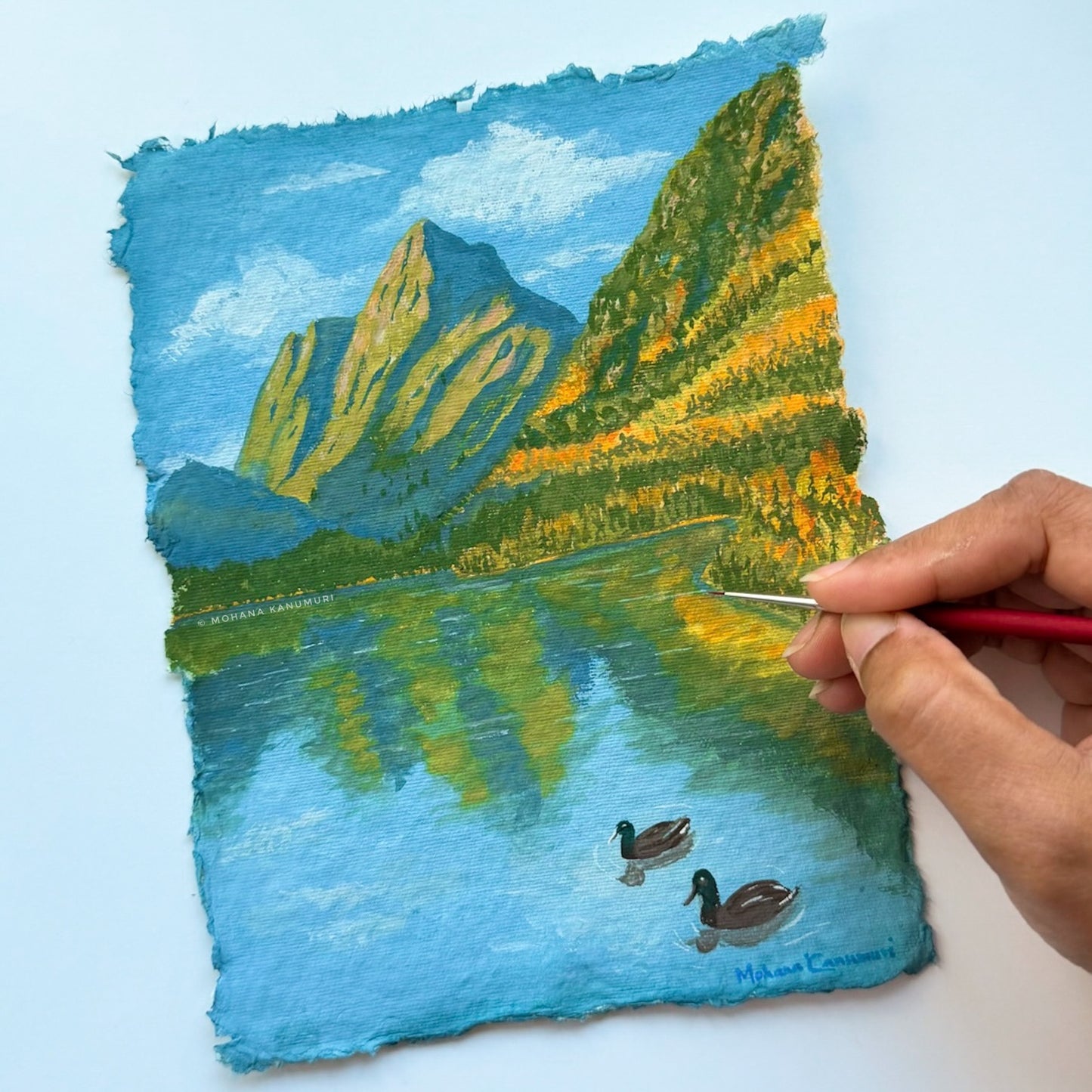 Silver Lake - Original Gouache Painting