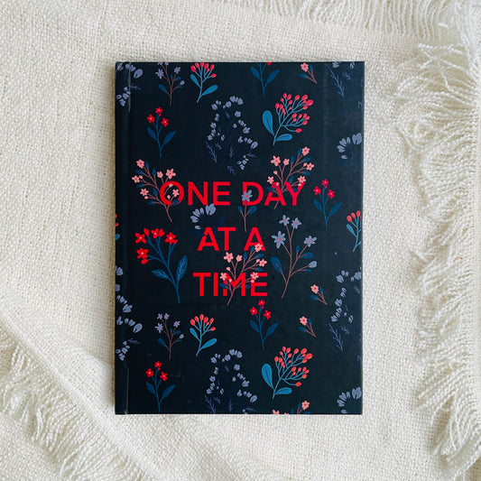 One day at a time  ~ Illustrated Hardcover Notebook